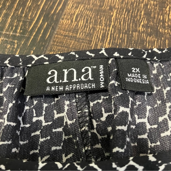 A.N.A. | Women's Black and White loose fit Top with oversized sleeves - Picture 6 of 6